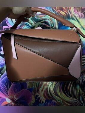 Brown & Pink Puzzle Bag